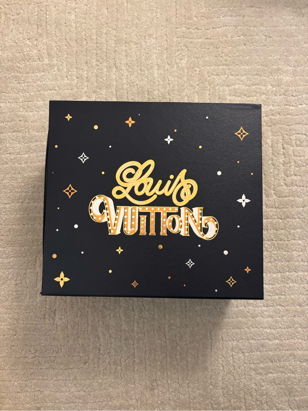 Louis Vuitton Black And Gold Logo Presentation Box